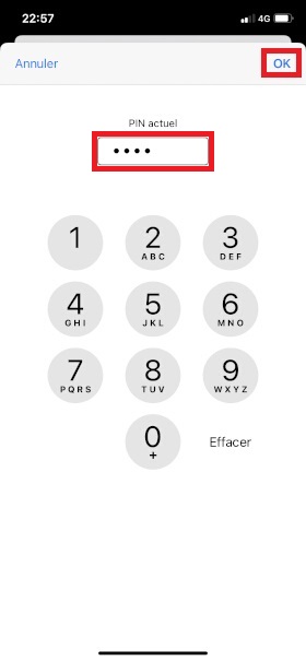 Modifier le code PIN de la SIM sur Apple iPhone 11 Pro Max